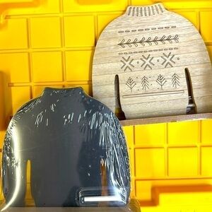 NWT 2 chalkboard sweater styled wood chalkboard toys for home Christmas gifts